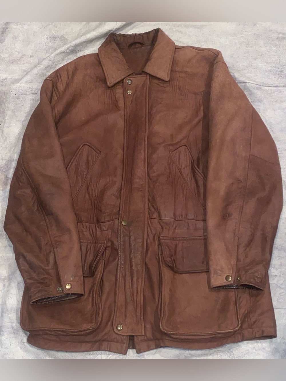 Vintage Coach 80s 90s Leather Nubuck Barn Chore Coat Field Jacket Men’s S USA